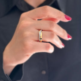 0.50 Karat Pırlantalı Sarmal Alyans