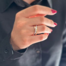 0.40 Karat Pırlantalı Sarmal Alyans