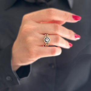 1.01 Karat Elmas Örgü Model Yüzük