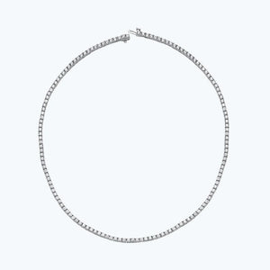 14 Ayar Beyaz Altın Tamtur Suyolu Kolye